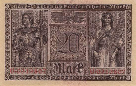 20 Mark Serie U ro 55 1918